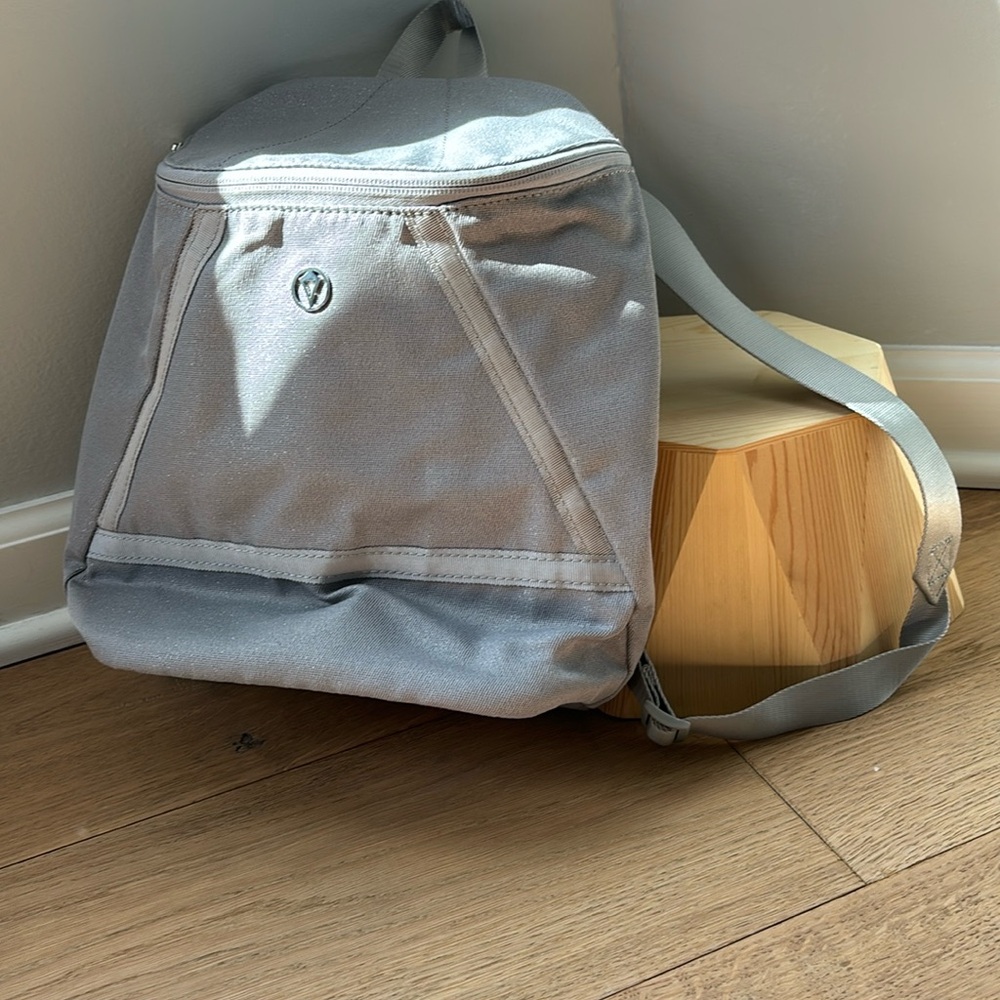 Ivivva playful poise backpack mini in shimmer grey new with tags.